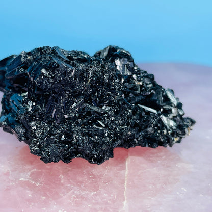 Namibian Black Tourmaline + Yellow Mica Small Cluster Specimen