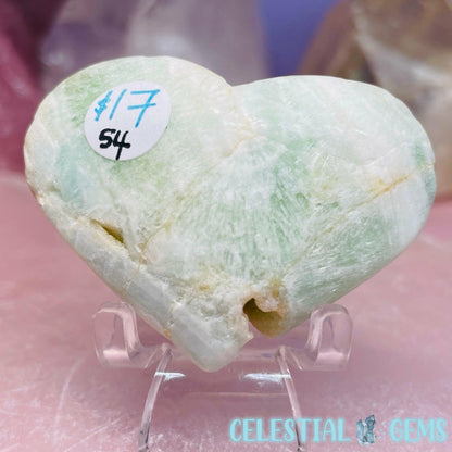 Blue Aragonite Medium Heart Carving