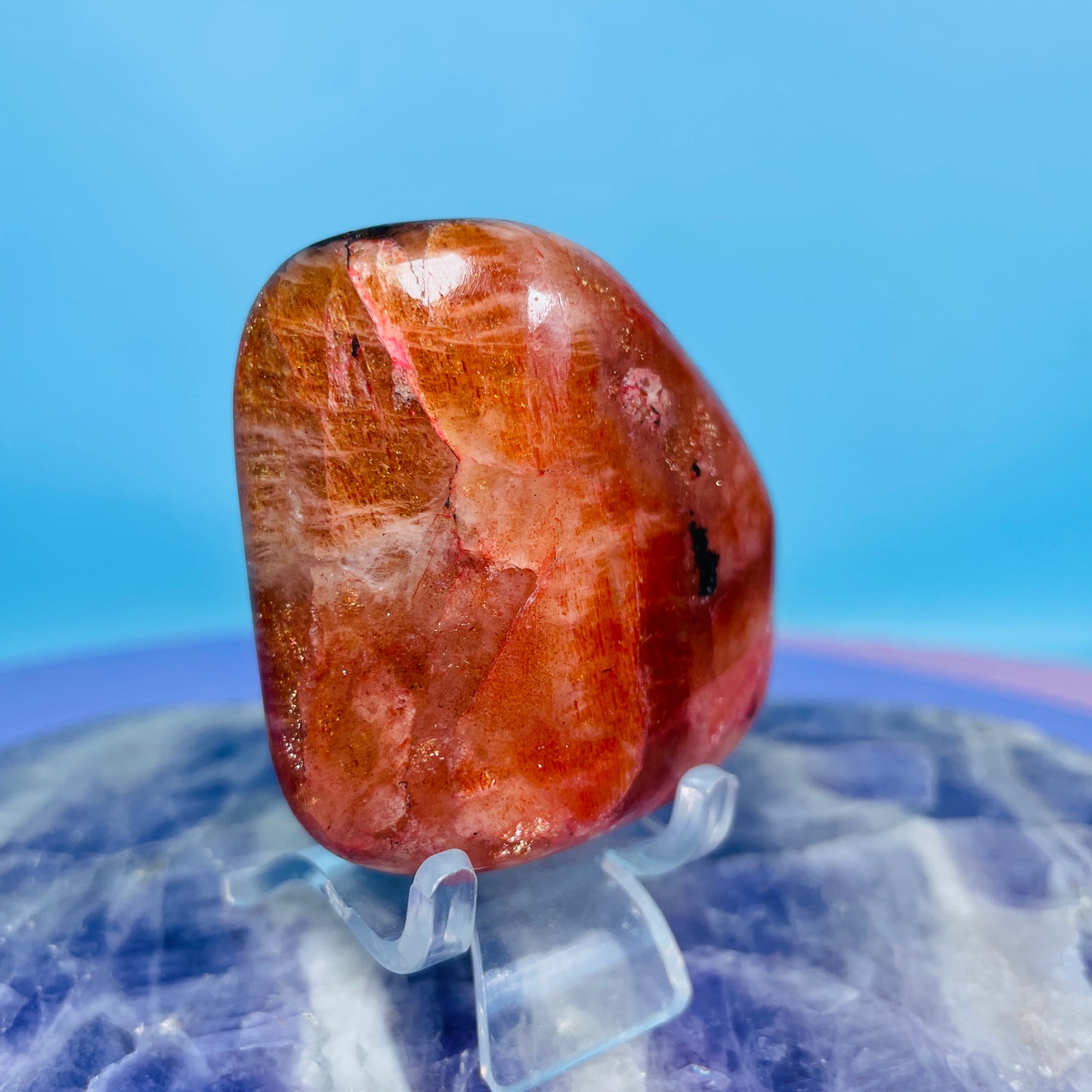 Iolite + Sunstone Small Freeform (Video)