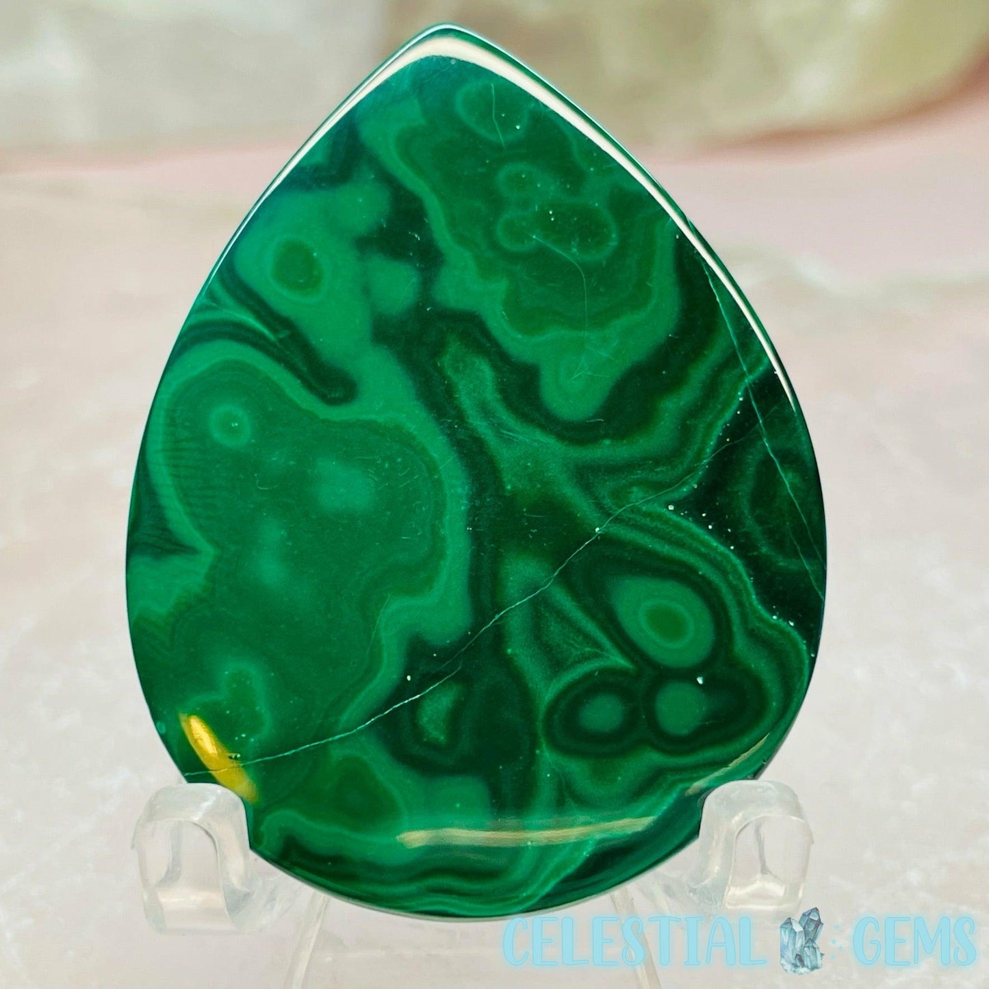 Malachite Teardrop Carving