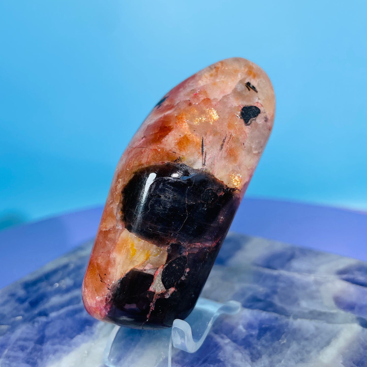 Iolite + Sunstone Small Freeform (Video)