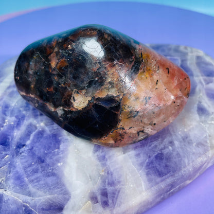 Iolite + Sunstone Medium Freeform (Video)