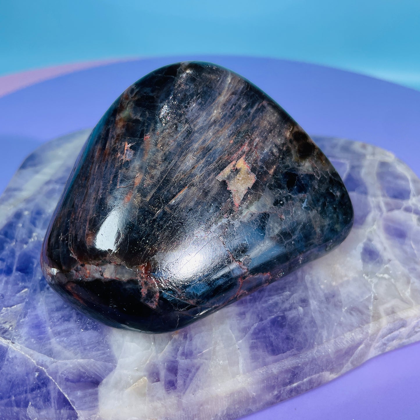 Iolite + Sunstone Medium Freeform (Video)