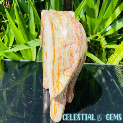 Banded Onyx Calcite Elephant XL Carving