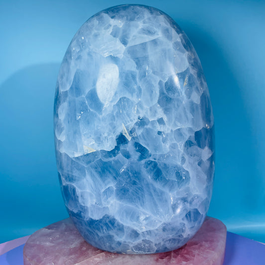 Blue Calcite Extra Large XL Freeform
