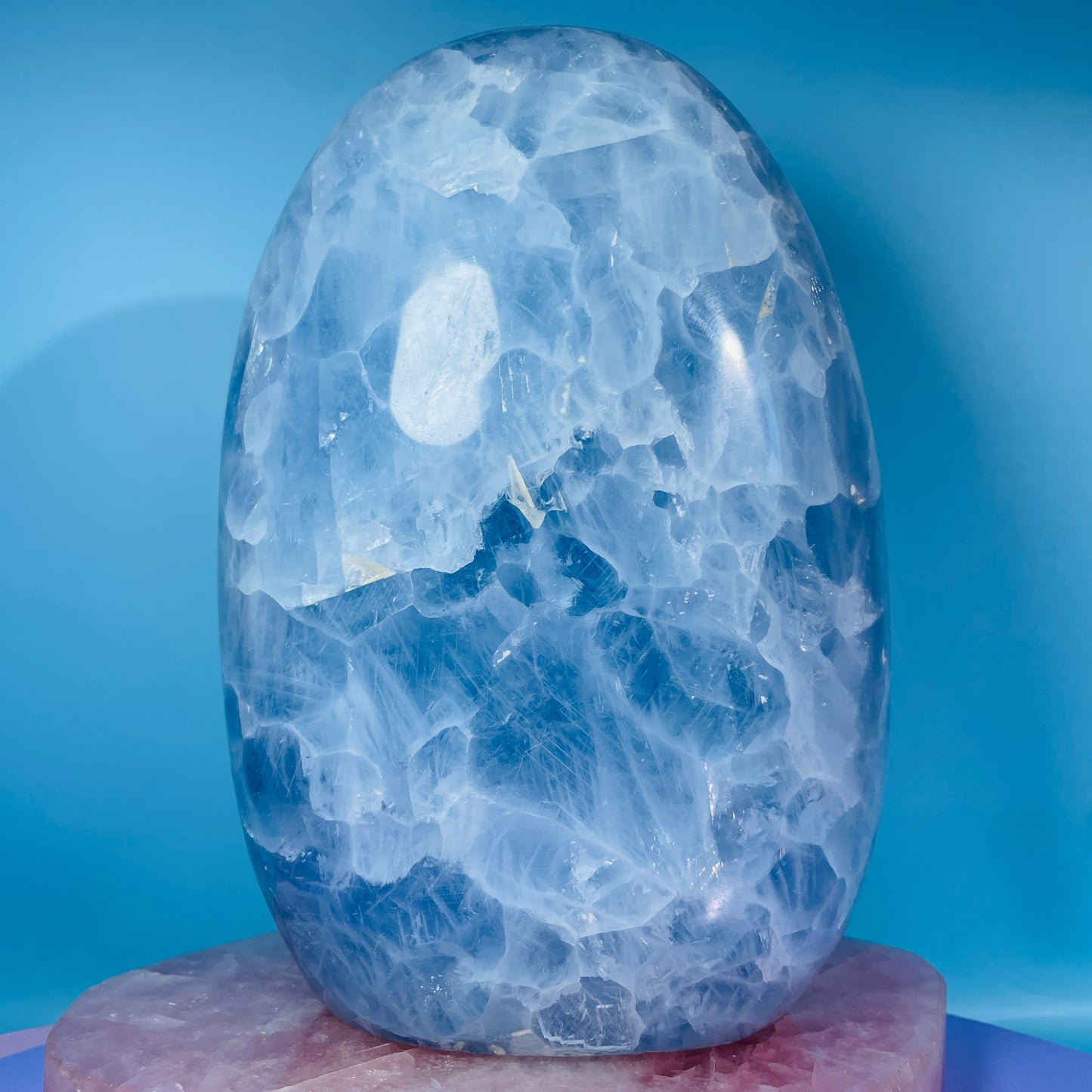 Blue Calcite Extra Large XL Freeform