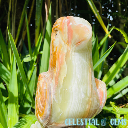 Banded Onyx Calcite Bird XL Carving