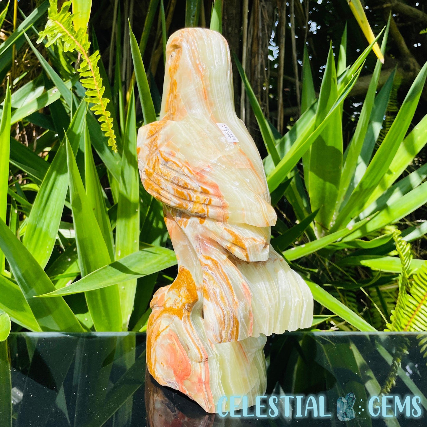 Banded Onyx Calcite Bird XL Carving