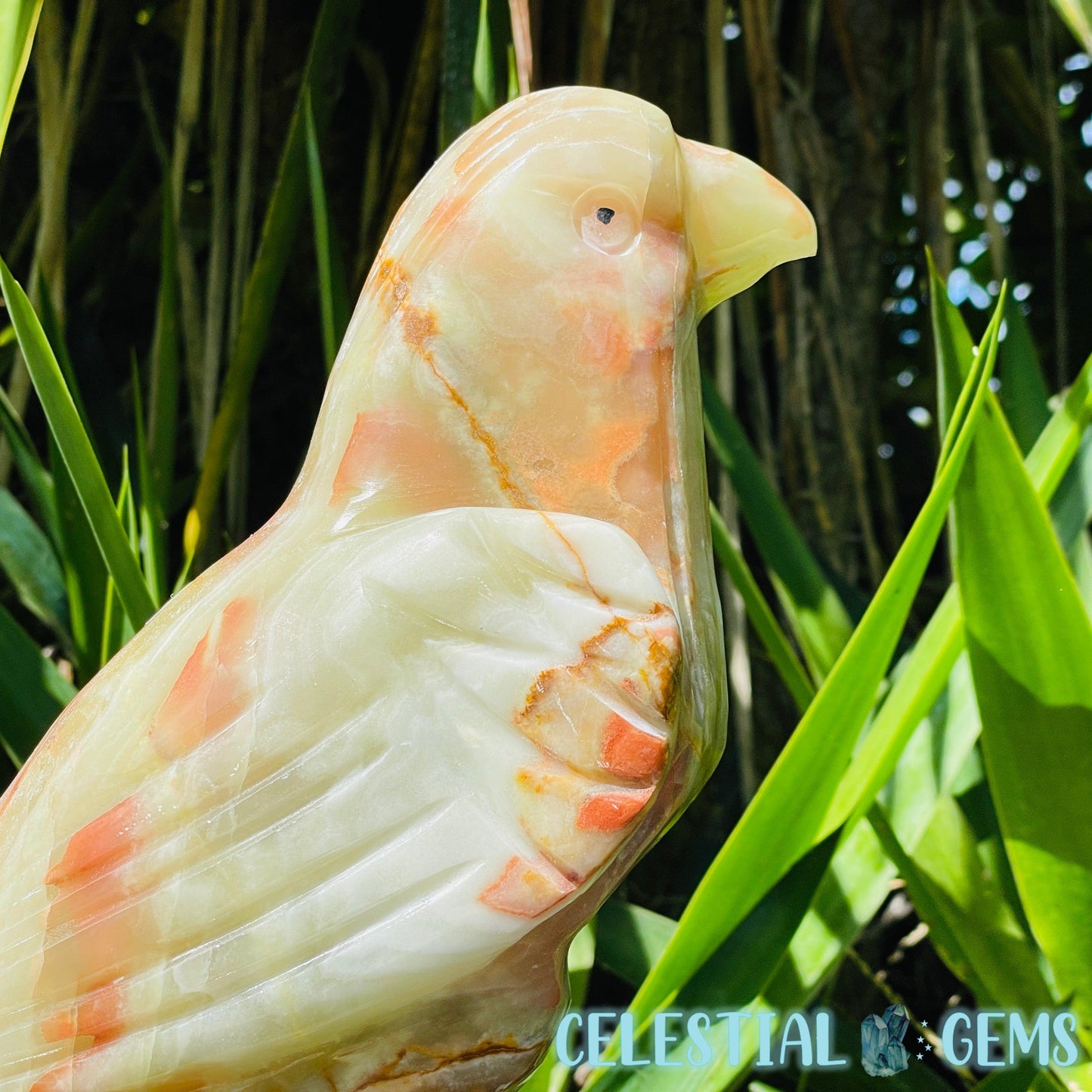 Banded Onyx Calcite Bird XL Carving