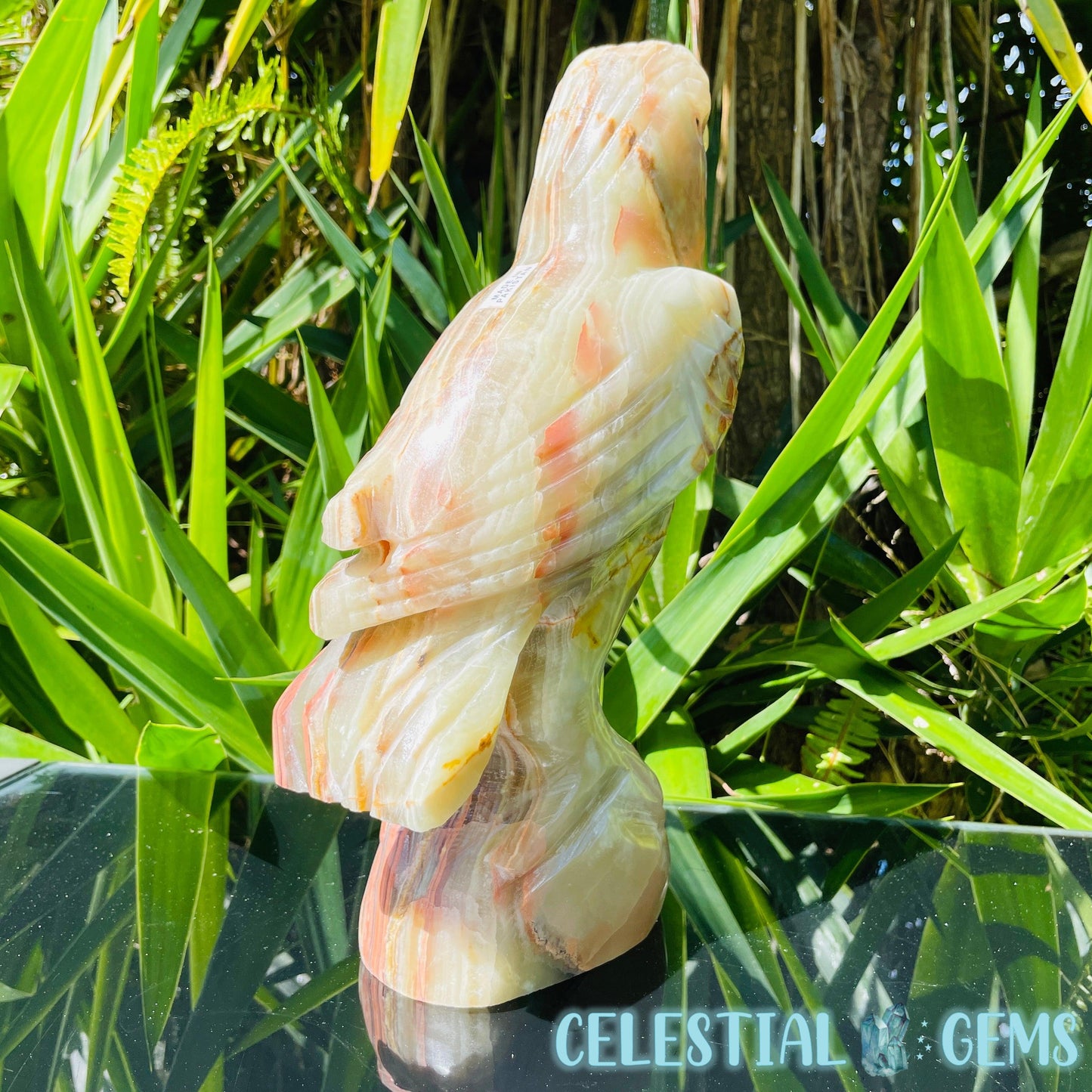 Banded Onyx Calcite Bird XL Carving