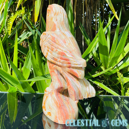 Banded Onyx Calcite Bird XL Carving