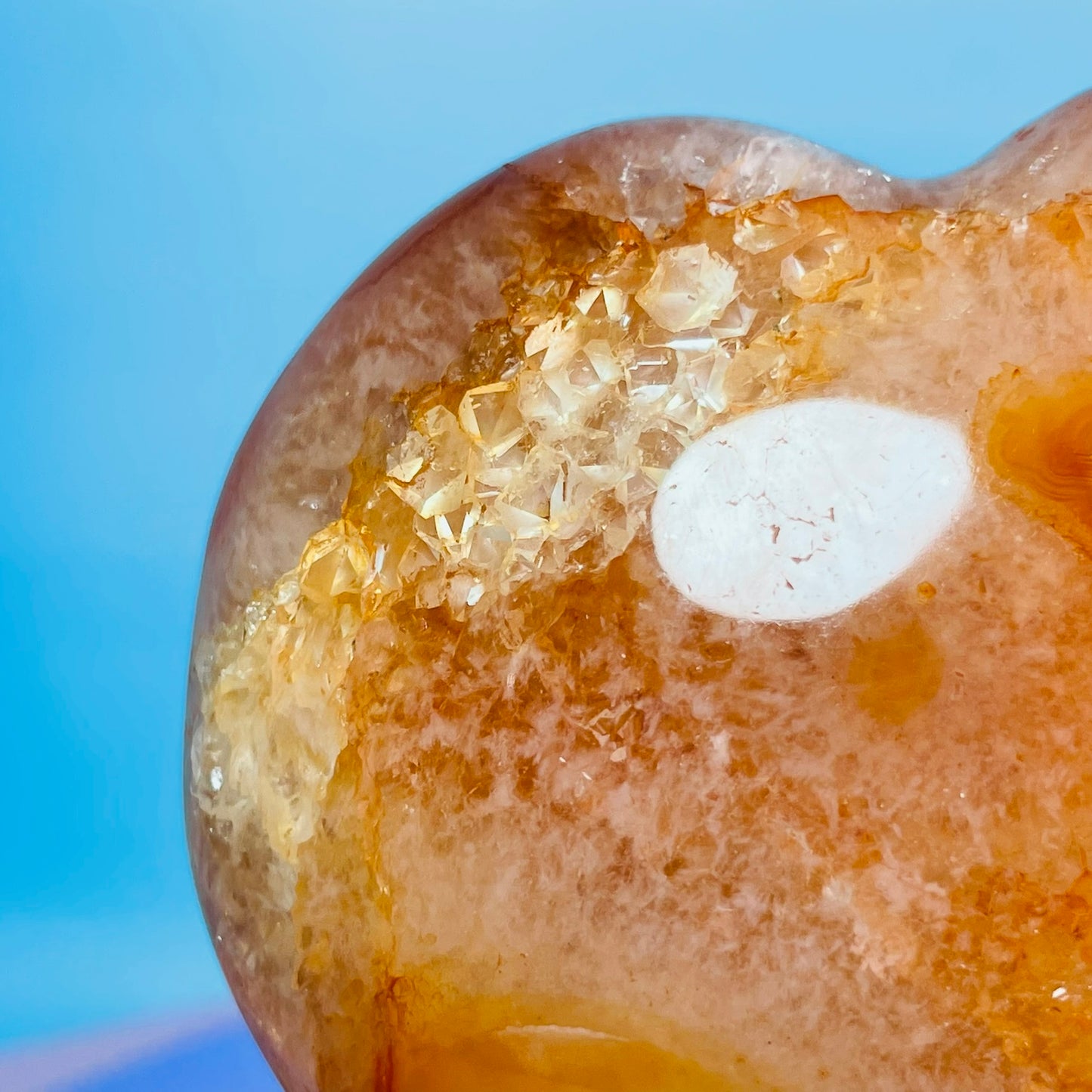 Carnelian Agate Heart Medium Carving