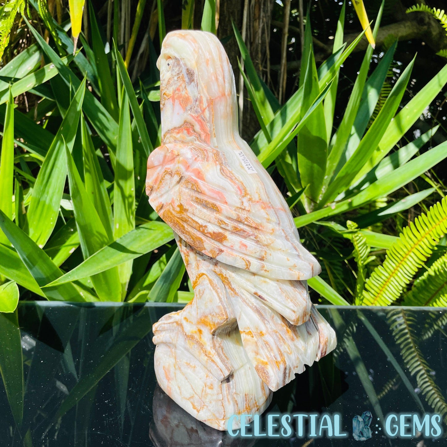 Banded Onyx Calcite Bird XL Carving