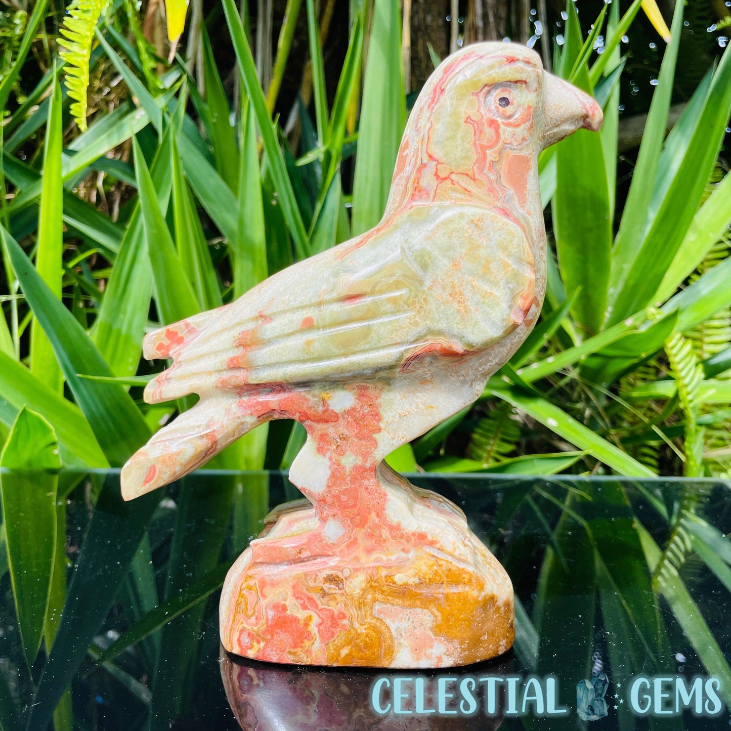 Banded Onyx Calcite Bird Large Carving