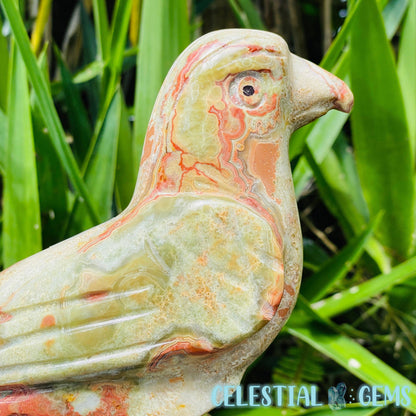 Banded Onyx Calcite Bird Large Carving