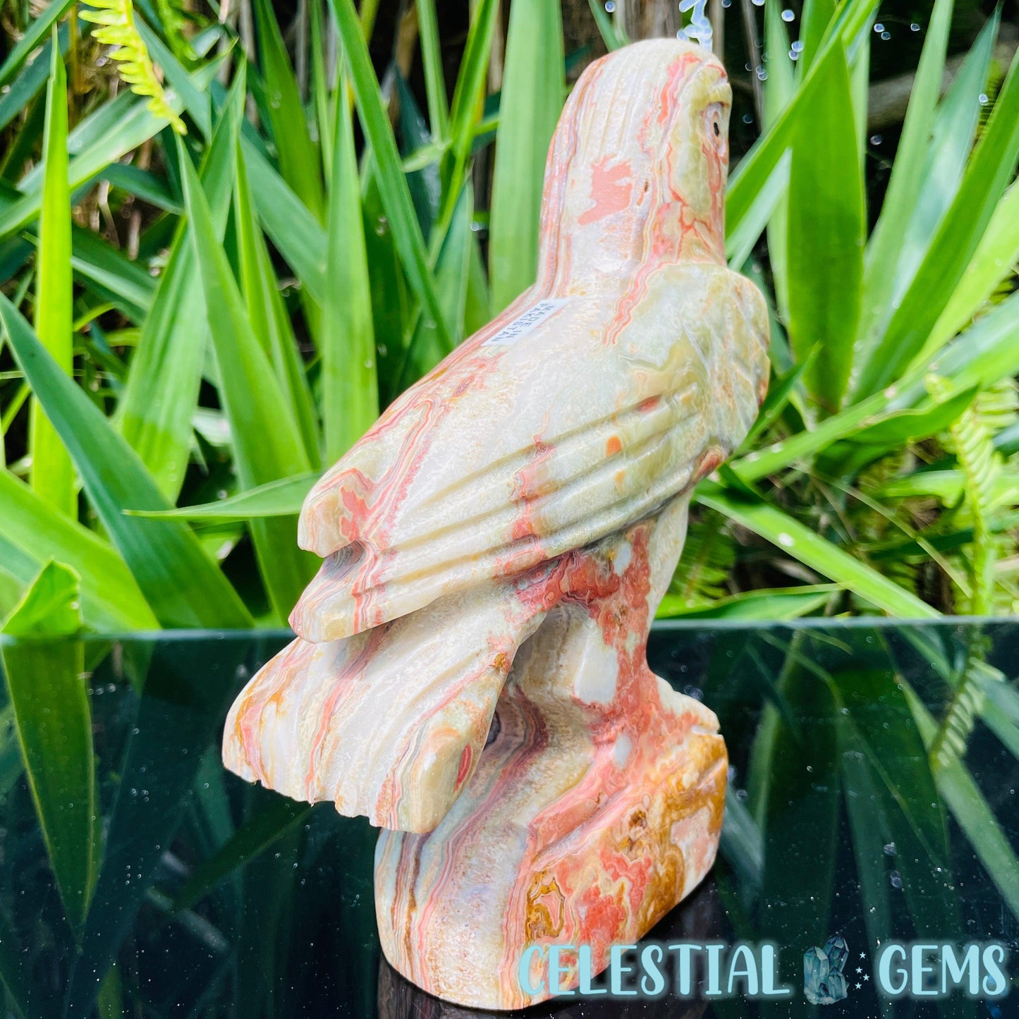 Banded Onyx Calcite Bird Large Carving