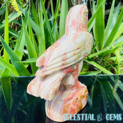 Banded Onyx Calcite Bird Large Carving