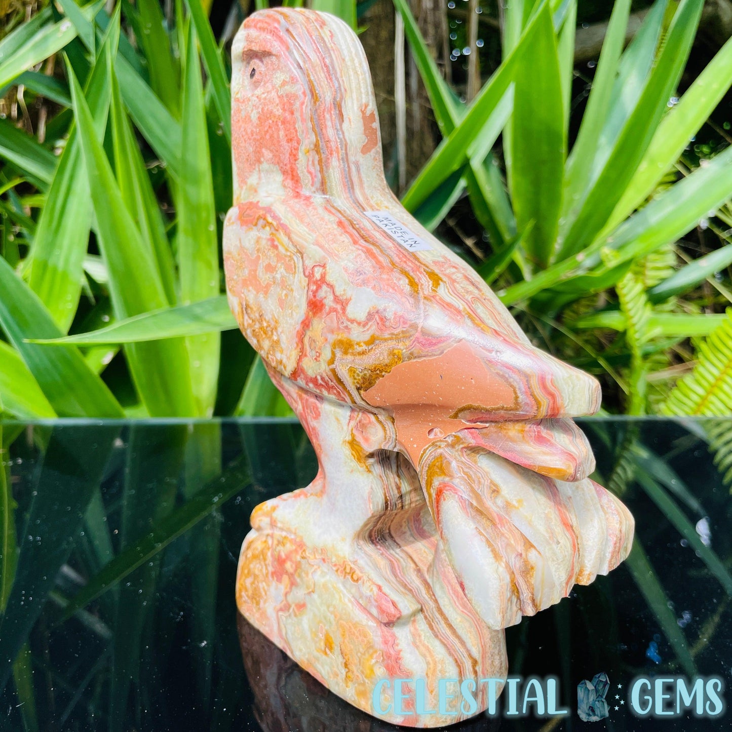 Banded Onyx Calcite Bird Large Carving