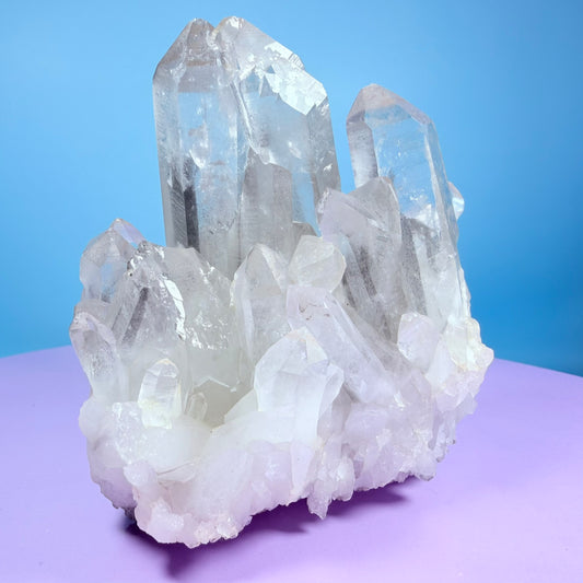 Black Phantom Quartz Medium Cluster