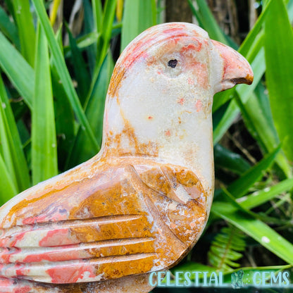 Banded Onyx Calcite Bird Large Carving