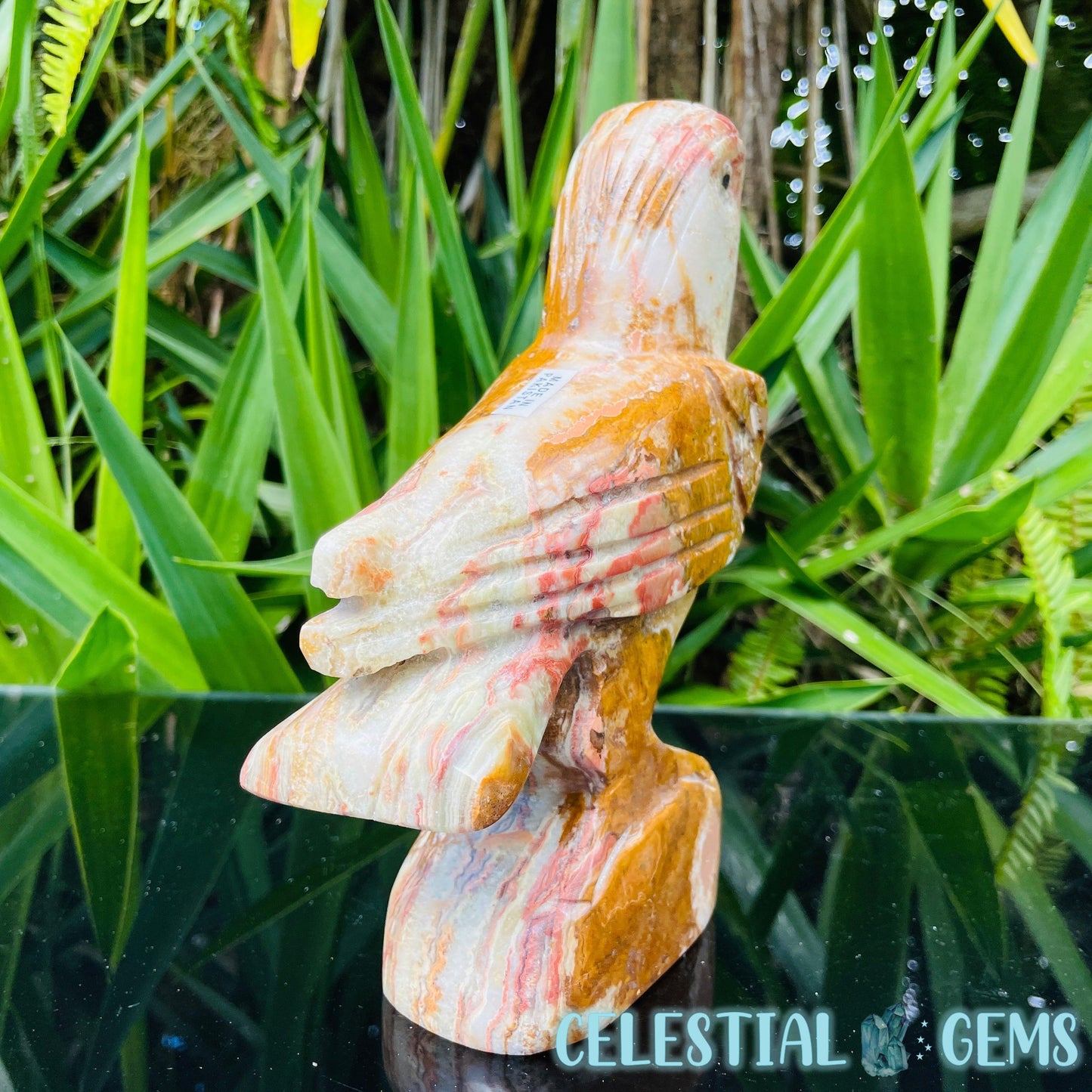 Banded Onyx Calcite Bird Large Carving