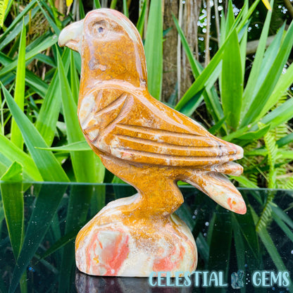 Banded Onyx Calcite Bird Large Carving