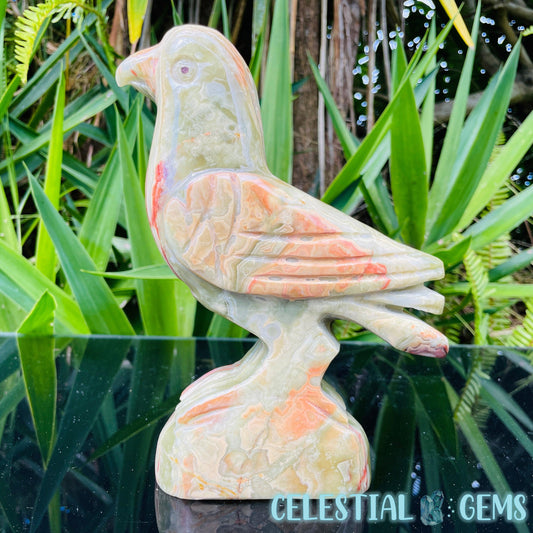 Banded Onyx Calcite Bird Large Carving