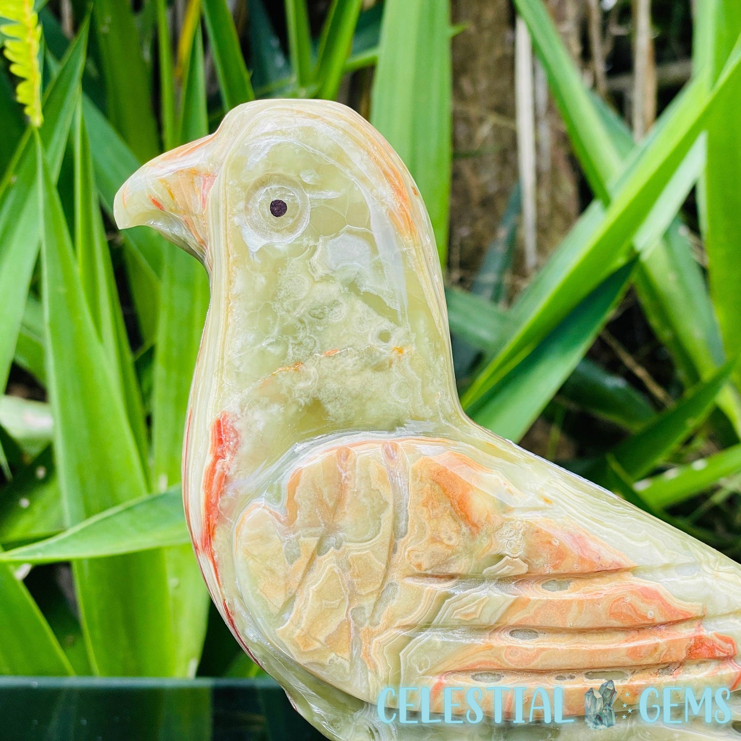 Banded Onyx Calcite Bird Large Carving