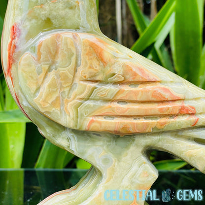 Banded Onyx Calcite Bird Large Carving