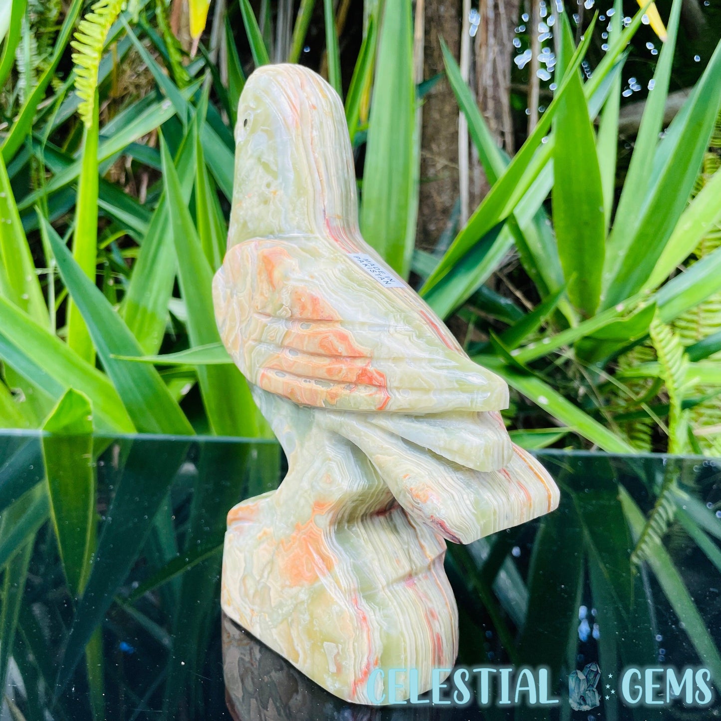 Banded Onyx Calcite Bird Large Carving