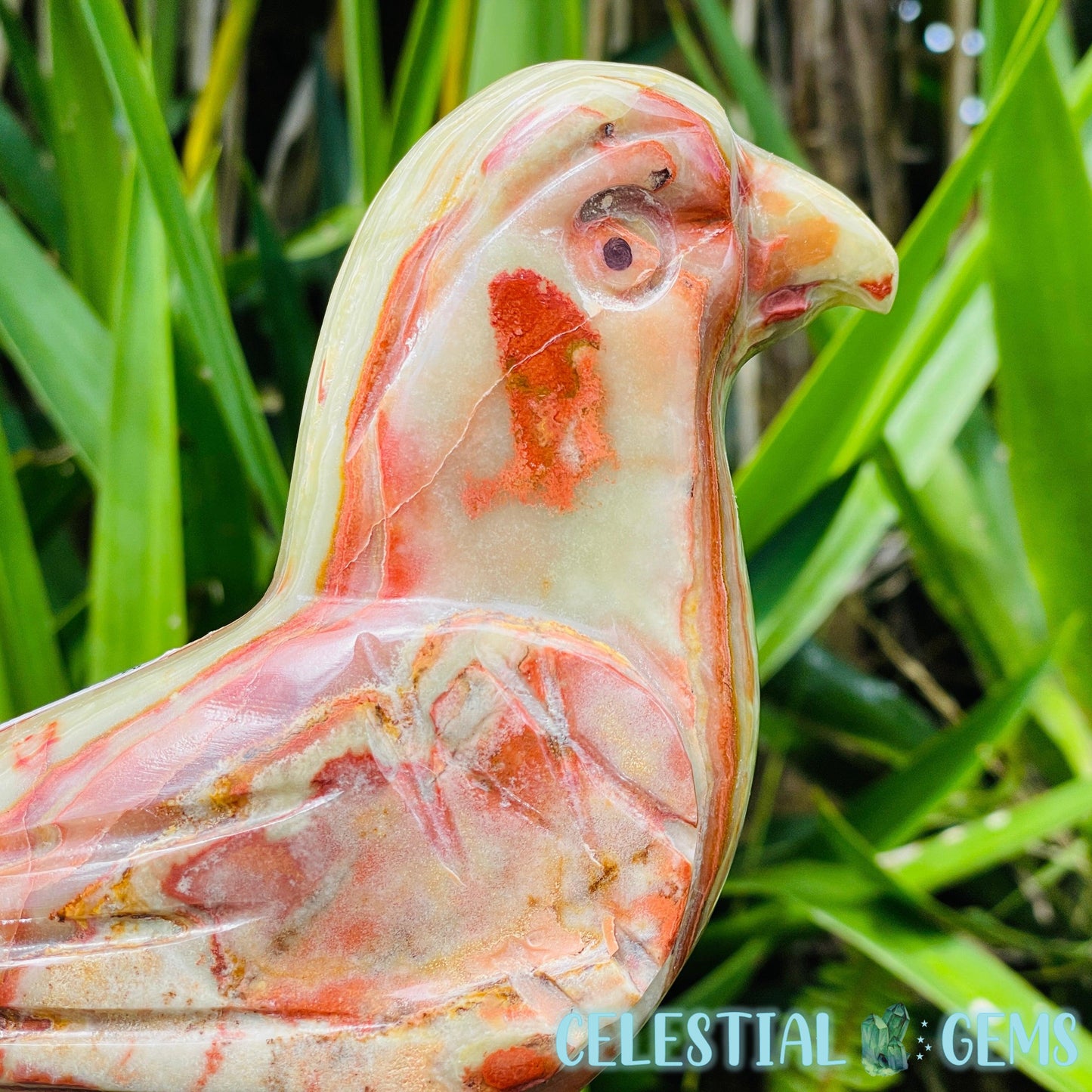 Banded Onyx Calcite Bird Large Carving