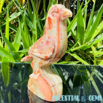 Banded Onyx Calcite Bird Large Carving