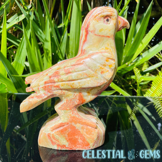 Banded Onyx Calcite Bird Large Carving