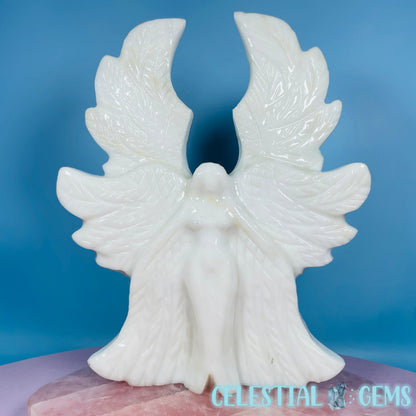 White Jade Six-Winged Angel (Seraphim) Large Carving
