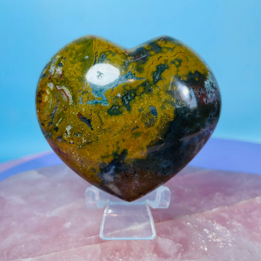 Ocean Jasper Heart Medium Carving