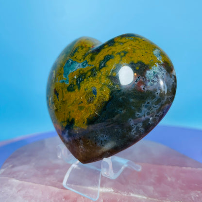 Ocean Jasper Heart Medium Carving