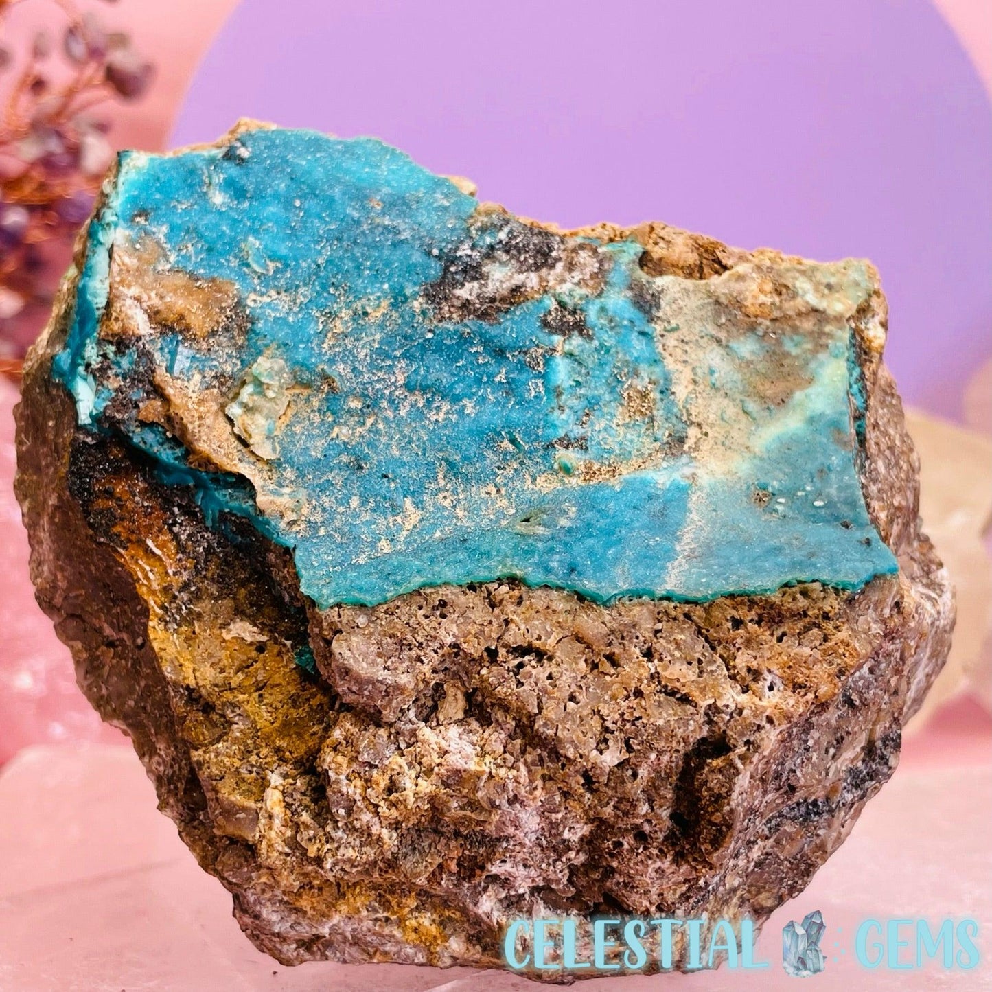 RARE Druzy Chrysocolla on Matrix Medium Chunk