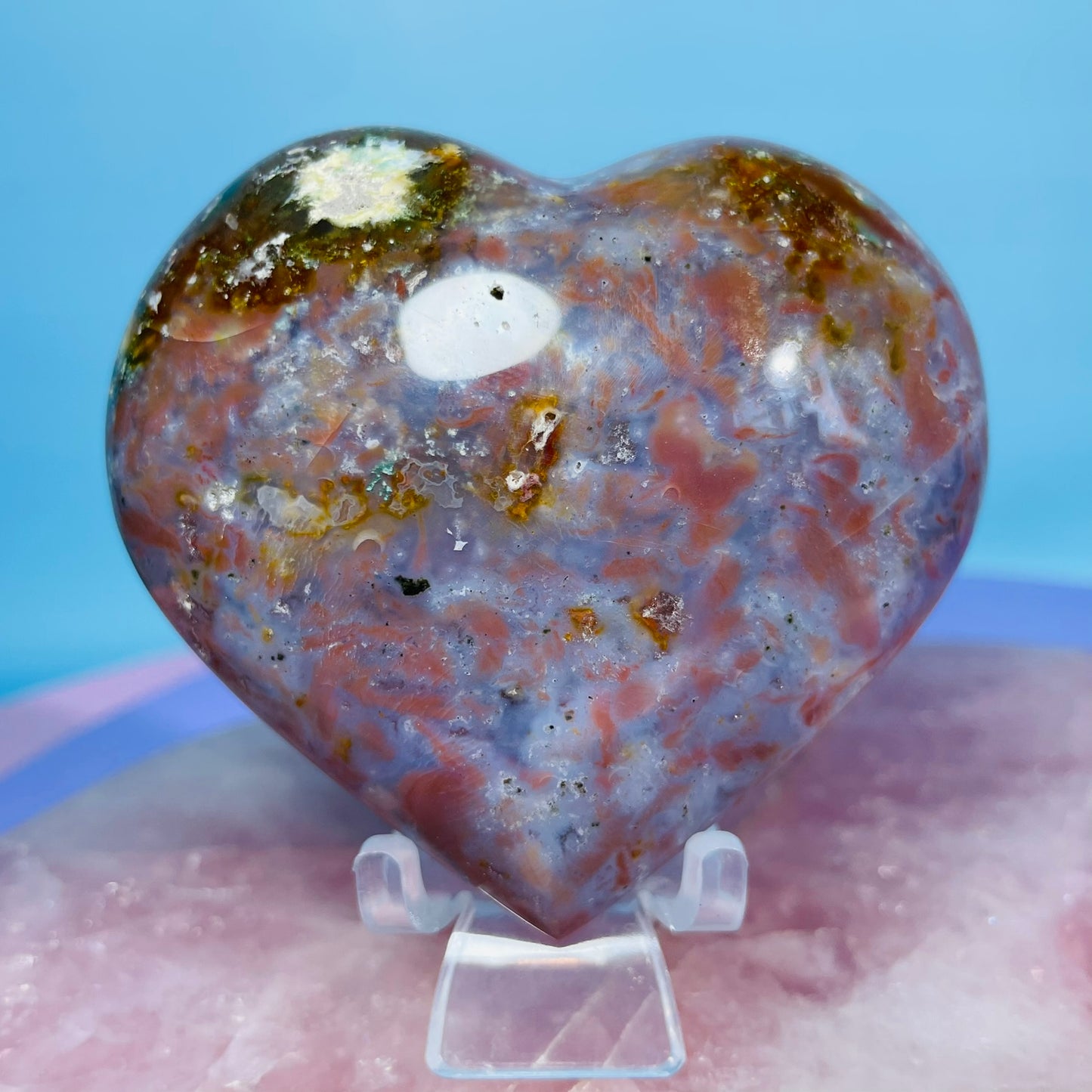 Ocean Jasper Heart Medium Carving