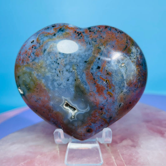 Ocean Jasper Heart Medium Carving