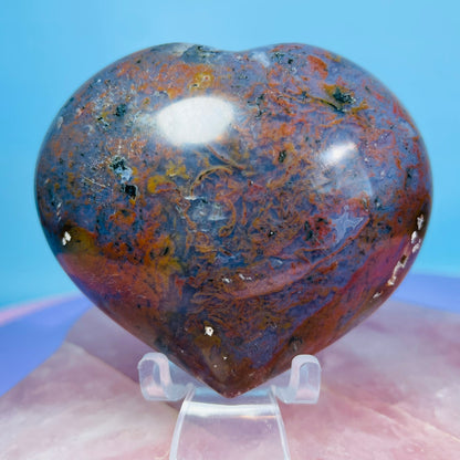 Ocean Jasper Heart Medium Carving