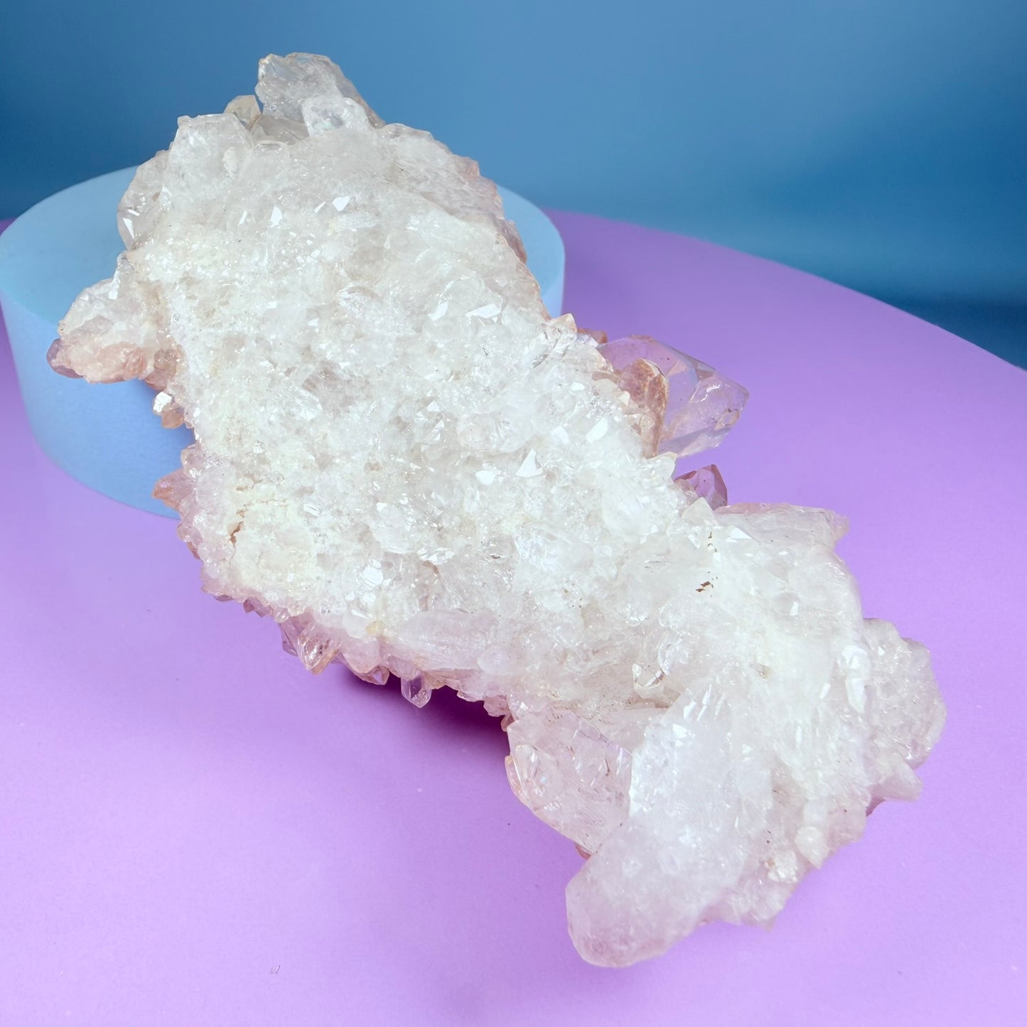 Pink Lithium Quartz Medium Cluster (Video)