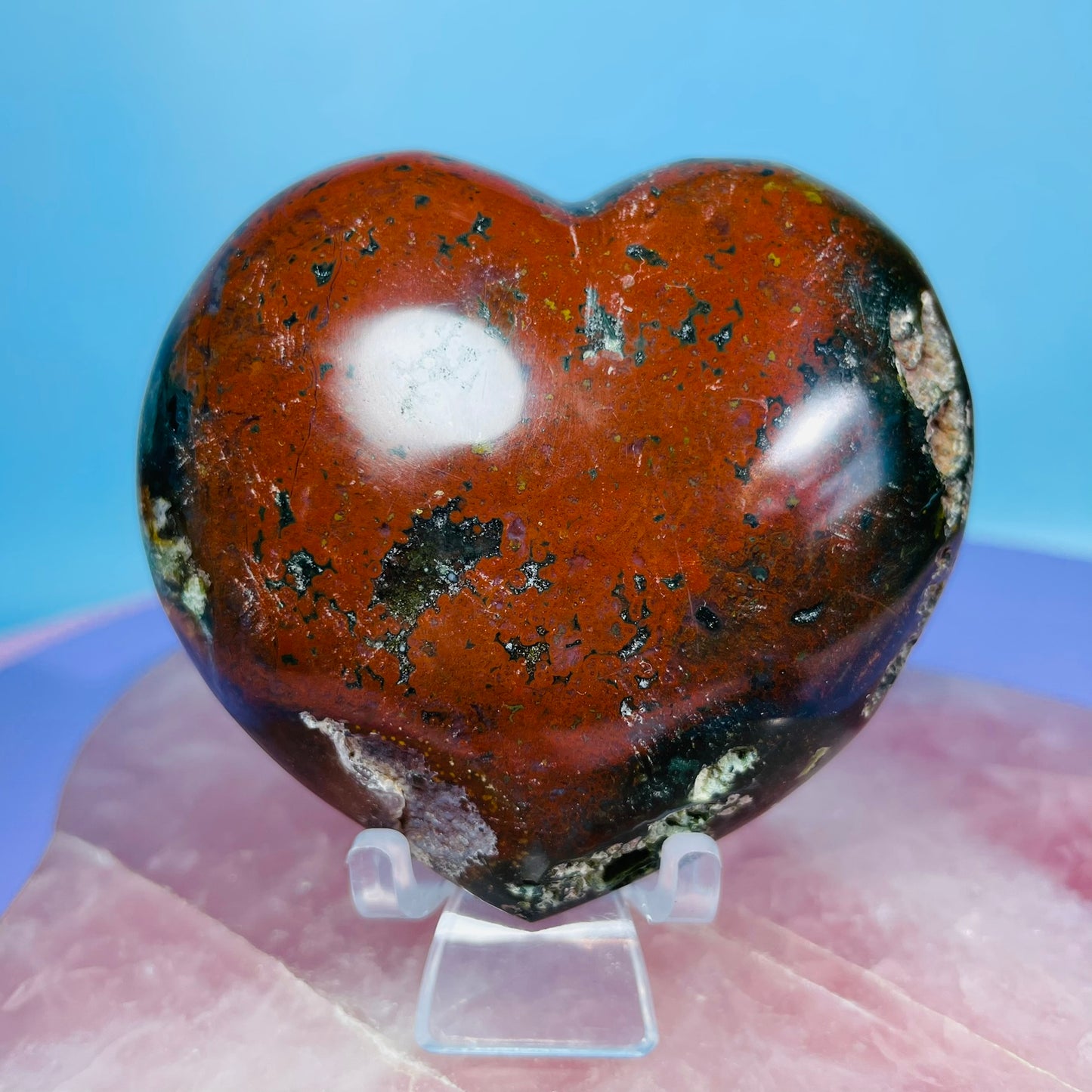 Ocean Jasper Heart Medium Carving