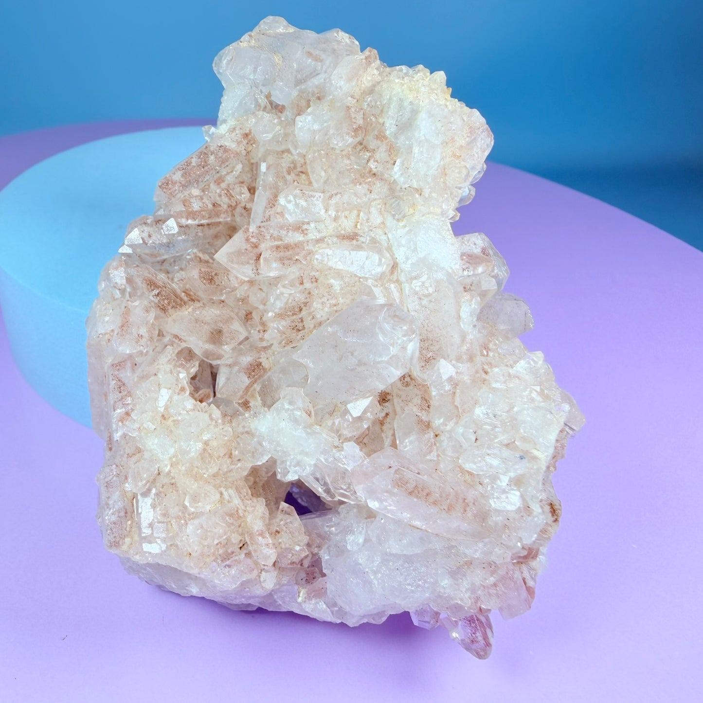 Pink Lithium Quartz Medium Cluster (Video)