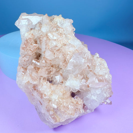 Pink Lithium Quartz Medium Cluster (Video)