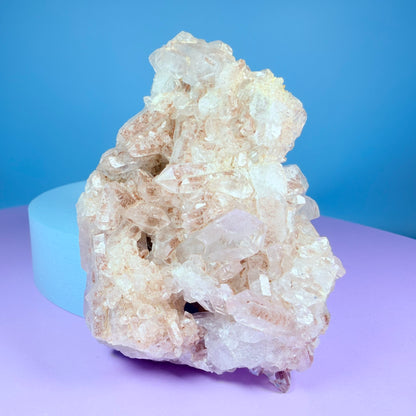 Pink Lithium Quartz Medium Cluster (Video)