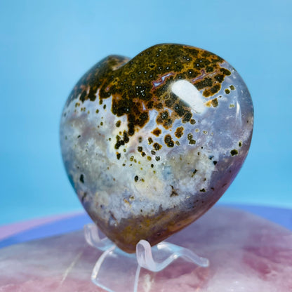 Ocean Jasper Heart Medium Carving