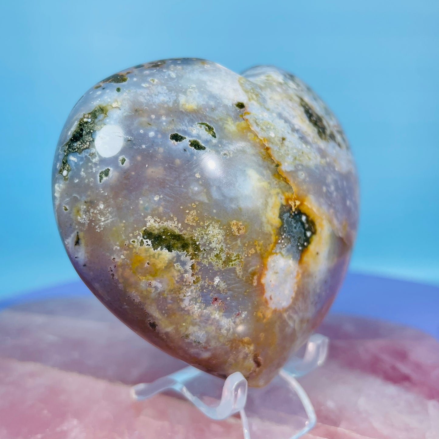 Ocean Jasper Heart Medium Carving