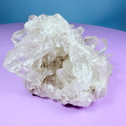 Clear Quartz Small Cluster (Video)