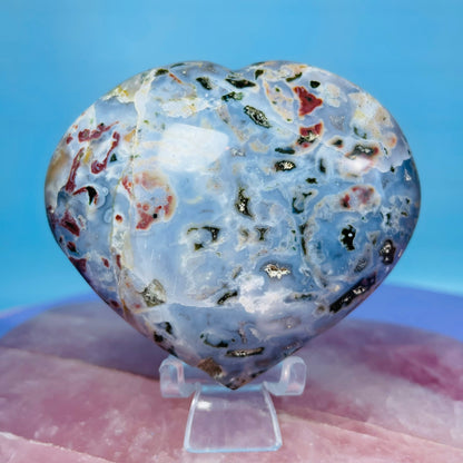 Ocean Jasper Heart Medium Carving