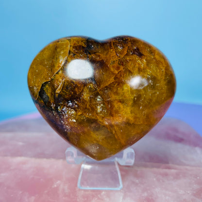Golden Healer Quartz Heart Medium Carving (Video)